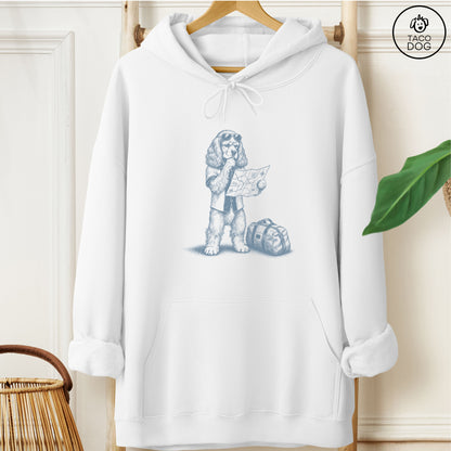 Cocker Spaniel Route 66 Hoodie White Taco-Dog