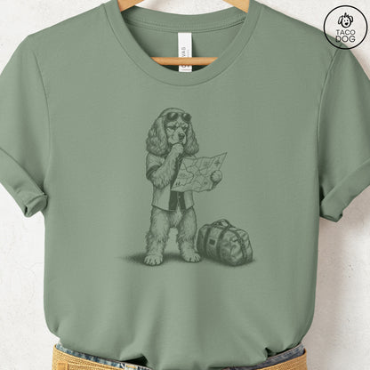 Cocker Spaniel Route 66 T-Shirt Sage Taco-Dog