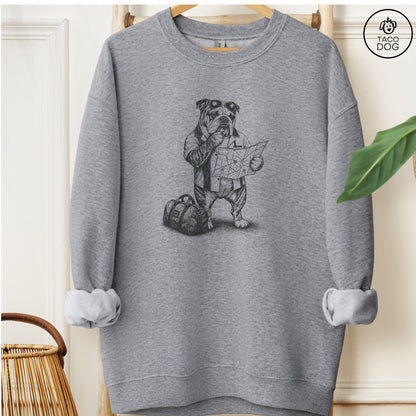 English Bulldog Route 66 Sweatshirt Graphite Heather Taco-Dog