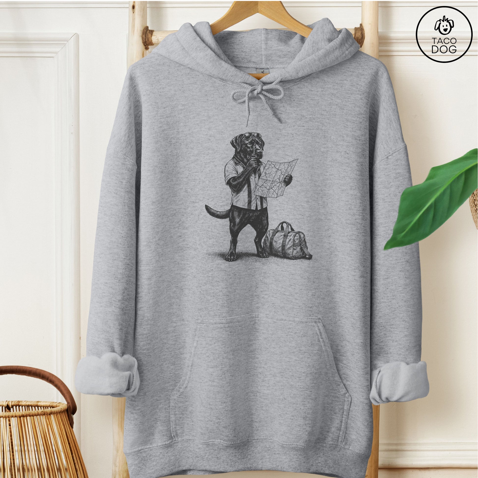 Labrador Route 66 Hoodie Graphite Heather Taco-Dog