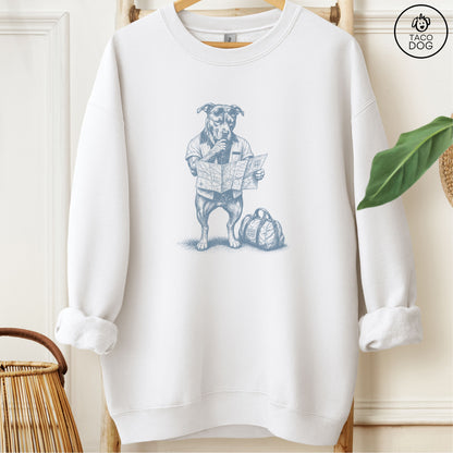 Pitbull Route 66 Sweatshirt White Taco-Dog