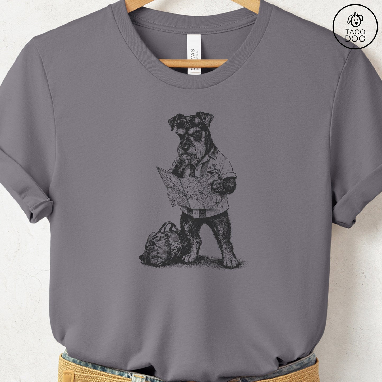 Schnauzer Route 66 T-Shirt Storm Taco-Dog