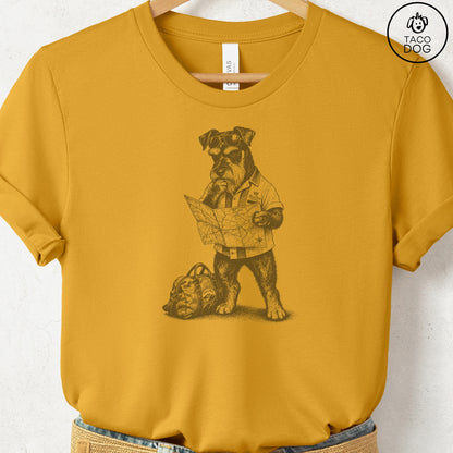 Schnauzer Route 66 T-Shirt Mustard Taco-Dog