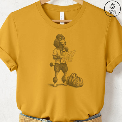 Poodle Route 66 T-Shirt Mustard Taco-Dog