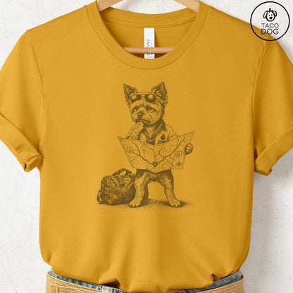Yorkshire Terrier Yorkie Route 66 T-Shirt Mustard Taco-Dog