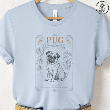 Pug Indoor Variety Seed Packet T-Shirt Light Blue S Taco-Dog