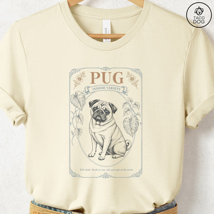 Pug Indoor Variety Seed Packet T-Shirt Natural S Taco-Dog