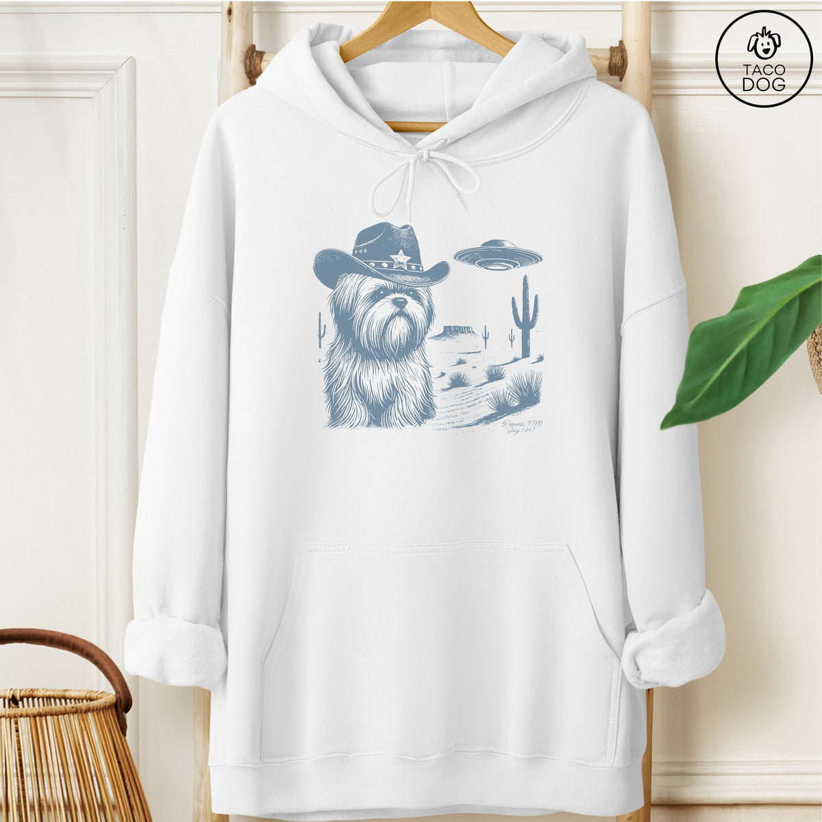 Shih Tzu Cowboy UFO Hoodie
