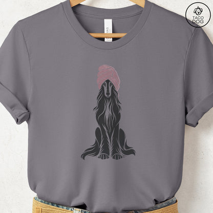 Afghan Hound Spa Linocut Tee Storm S Taco-Dog