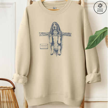 Basset Hound Taped Sweatshirt