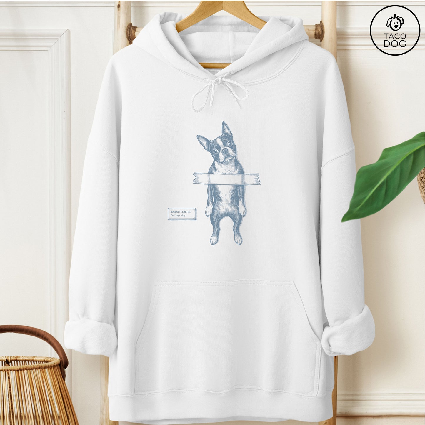 Boston Terrier Taped Hoodie