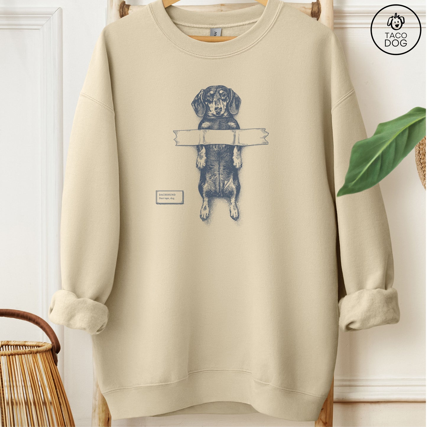 Dachshund Taped Sweatshirt