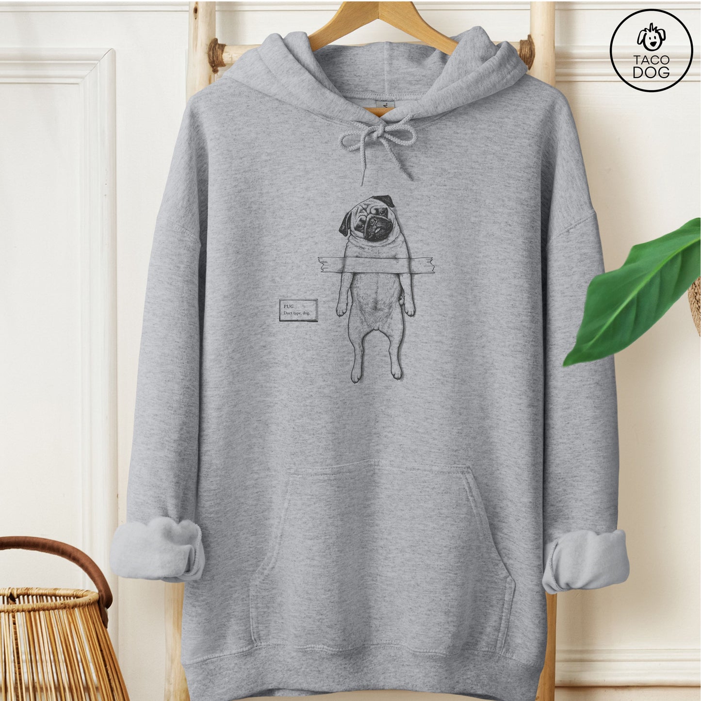 Pug Taped Hoodie
