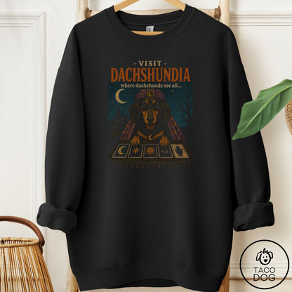 Dachshund Tarot Sweatshirt Black Taco-Dog