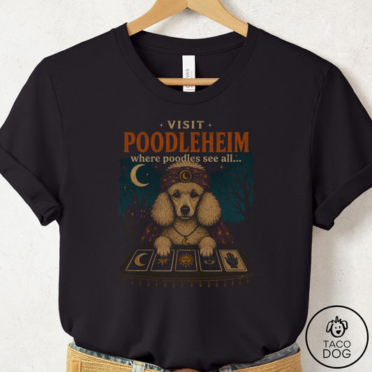 Poodle Tarot T-Shirt Black Taco-Dog