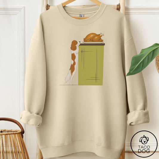 Cavalier King Charles Spaniel Turkey Sweatshirt Sand Taco-Dog