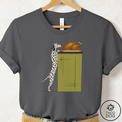 Dalmatian Turkey T-Shirt Asphalt Taco-Dog