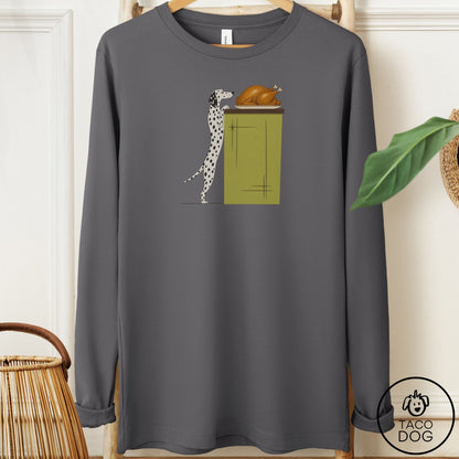 Dalmatian Turkey Long Sleeve Tee Asphalt Taco-Dog