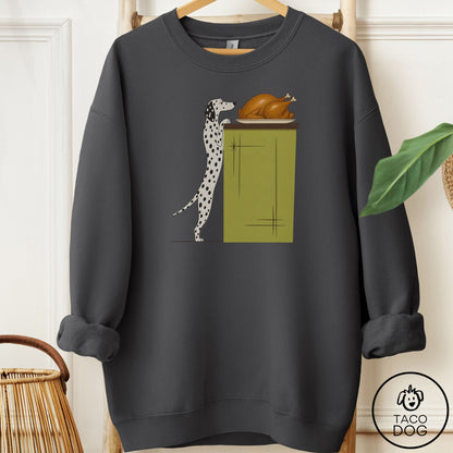 Dalmatian Turkey Sweatshirt Charcoal Taco-Dog