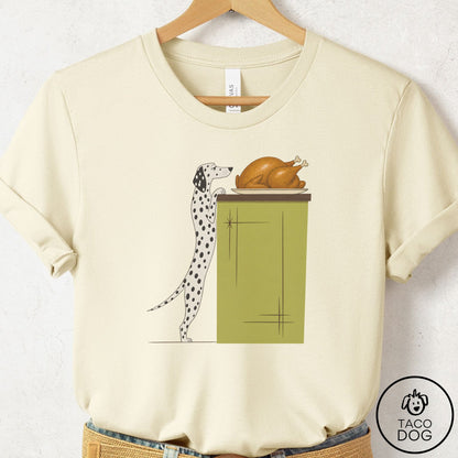 Dalmatian Turkey T-Shirt Natural Taco-Dog