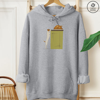 Jack Russell Turkey Hoodie Graphite Heather Taco-Dog