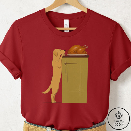 Labrador Retriever Turkey T-Shirt Canvas Red Taco-Dog