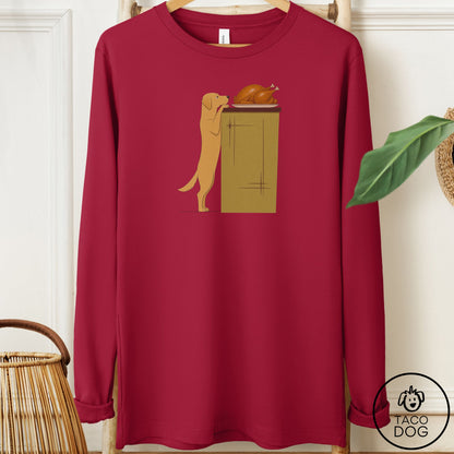 Labrador Retriever Turkey Long Sleeve Tee Cardinal Taco-Dog