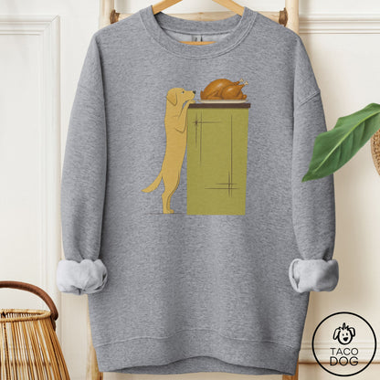 Labrador Retriever Turkey Sweatshirt Graphite Heather Taco-Dog