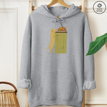 Labrador Retriever Turkey Hoodie Graphite Heather Taco-Dog
