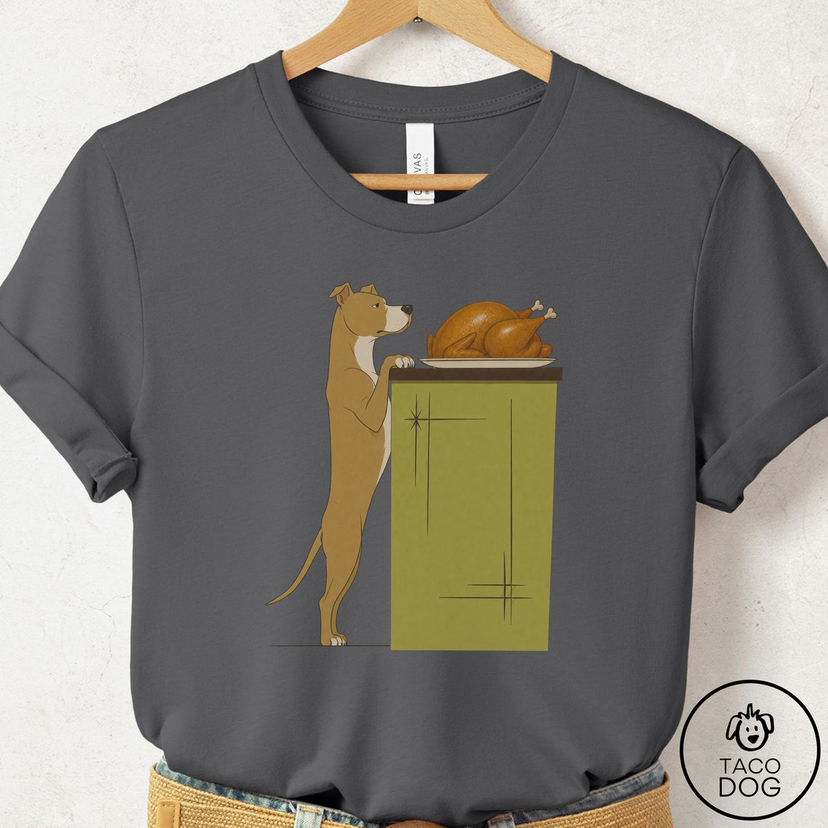 Pitbull Turkey T-Shirt Asphalt Taco-Dog