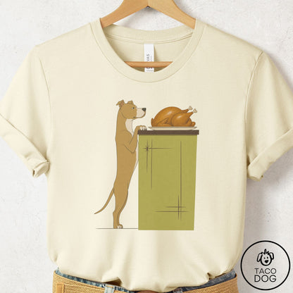 Pitbull Turkey T-Shirt Natural Taco-Dog