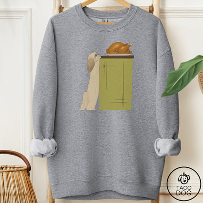 Shih Tzu Turkey Sweatshirt Graphite Heather Taco-Dog