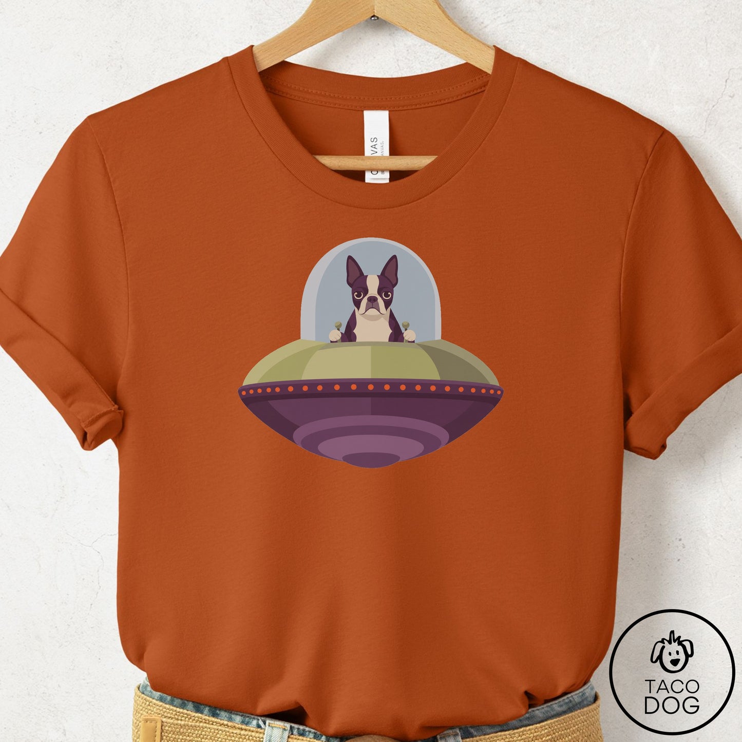Boston Terrier UFO Commute T-Shirt