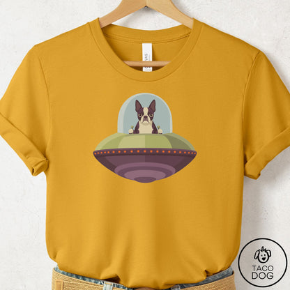 Boston Terrier UFO Commute T-Shirt