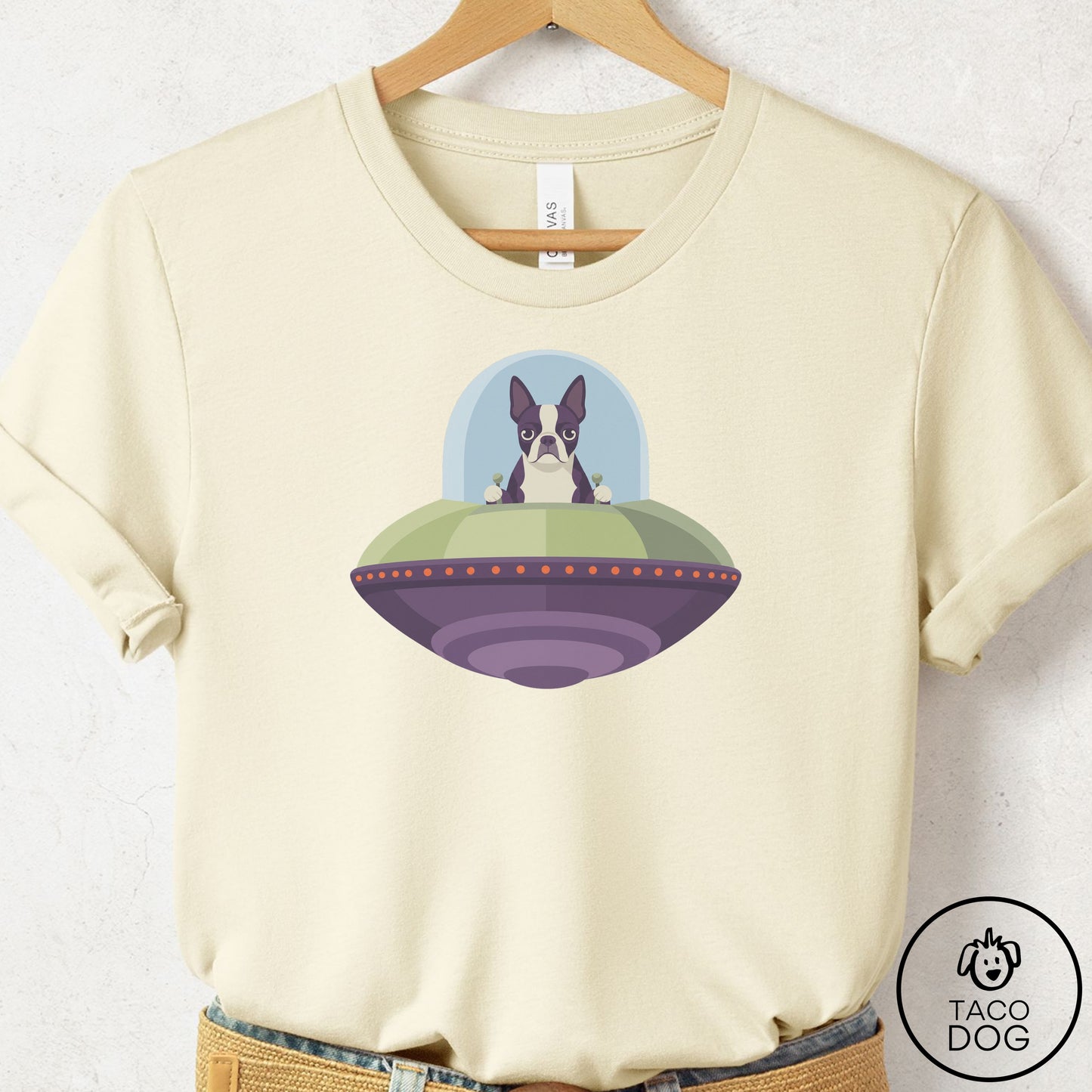 Boston Terrier UFO Commute T-Shirt