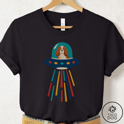 Cavalier King Charles Spaniel UFO Joyride T-Shirt Black Taco-Dog