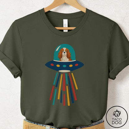 Cavalier King Charles Spaniel UFO Joyride T-Shirt Military Green Taco-Dog