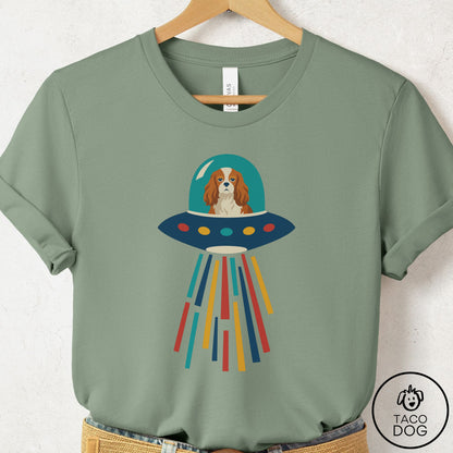 Cavalier King Charles Spaniel UFO Joyride T-Shirt Sage Taco-Dog
