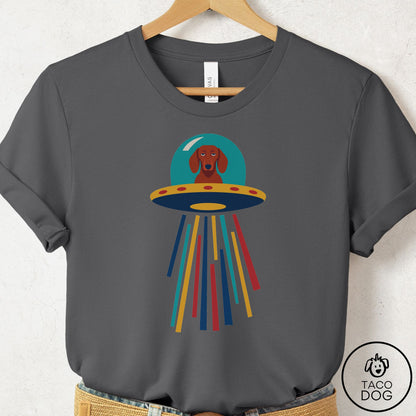Dachshund UFO Joyride T-Shirt Asphalt Taco-Dog