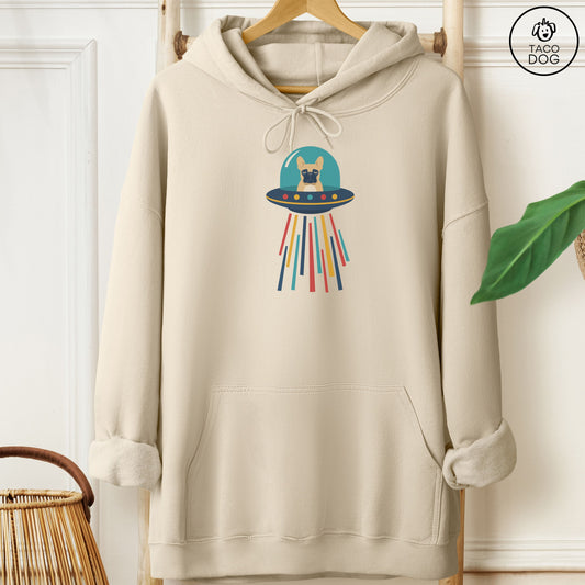 French Bulldog Frenchie UFO Joyride Hoodie Sand Taco-Dog
