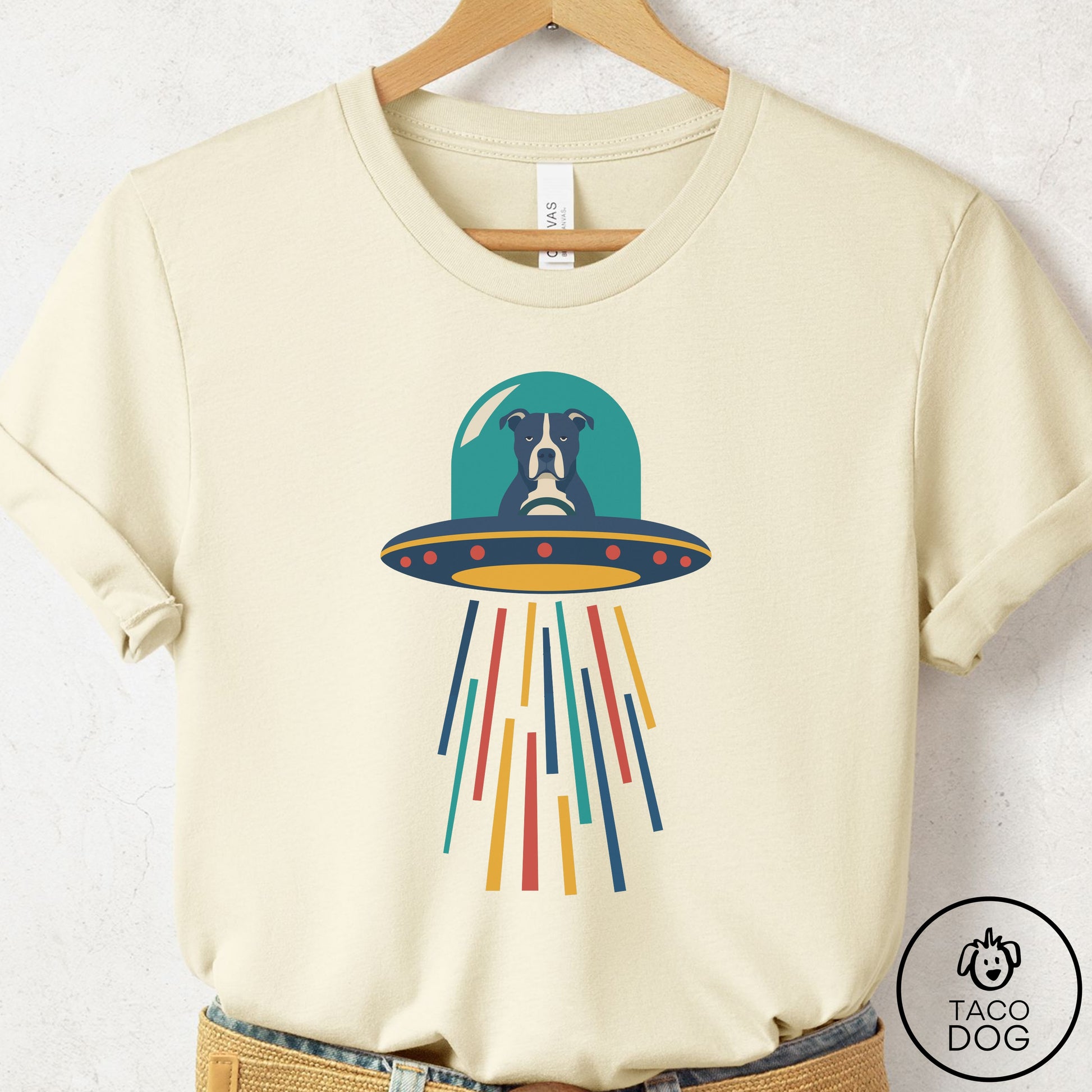 Pitbull UFO Joyride T-Shirt Natural Taco-Dog