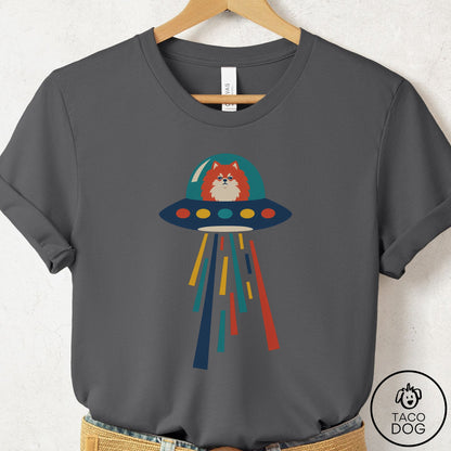 Pomeranian UFO Joyride T-Shirt Asphalt Taco-Dog
