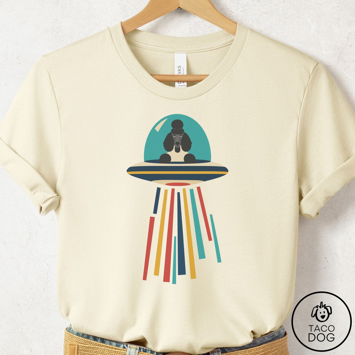 Poodle UFO Joyride T-Shirt Natural Taco-Dog