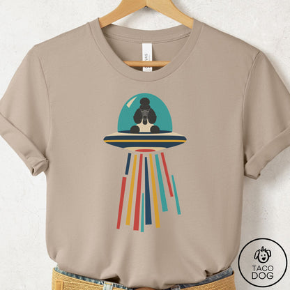 Poodle UFO Joyride T-Shirt Tan Taco-Dog