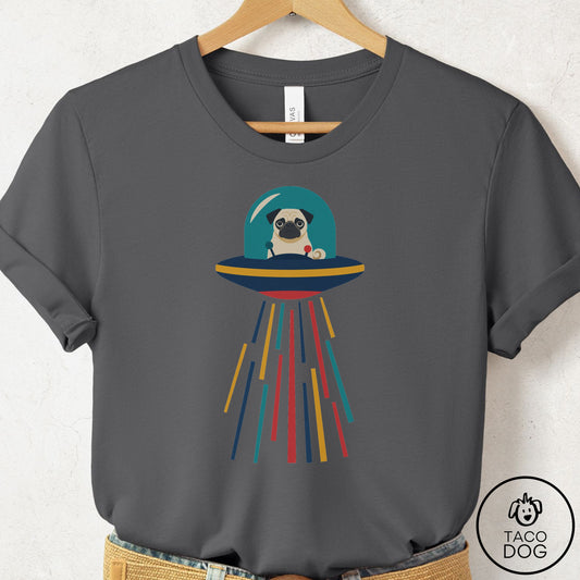 Pug UFO Joyride T-Shirt Asphalt Taco-Dog
