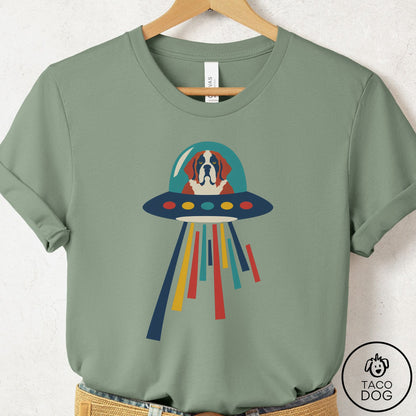 Saint Bernard UFO Joyride T-Shirt Sage Taco-Dog