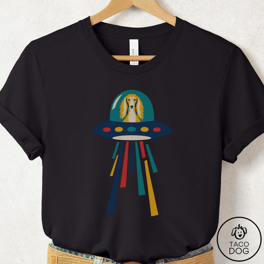 Saluki UFO Joyride T-Shirt Black Taco-Dog