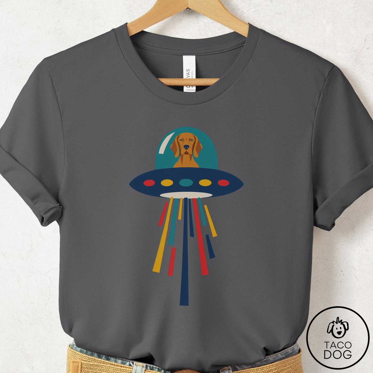 Vizsla UFO Joyride T-Shirt Asphalt Taco-Dog