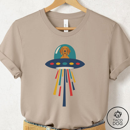 Vizsla UFO Joyride T-Shirt Tan Taco-Dog