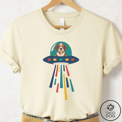 Wirehaired Pointing Griffon UFO Joyride T-Shirt Natural Taco-Dog